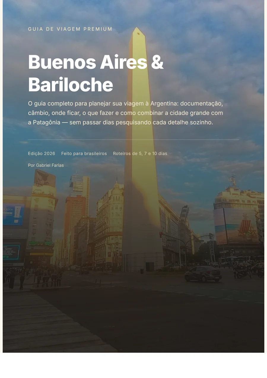 Capa do Guia Completo de Buenos Aires e Bariloche